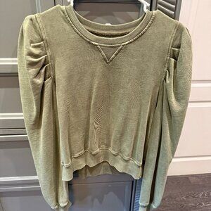 Blank NYC Olive Green Sweatshirt XS - Like New